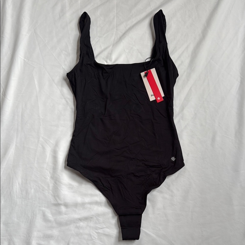 Black Double Lined Tank Bodysuit